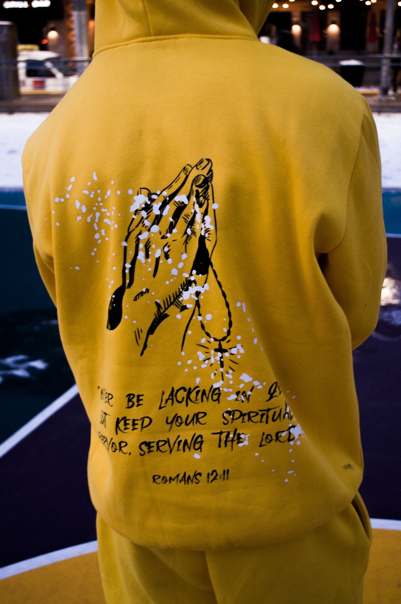 Yellow 'Devotion' Hoodie - Engraved