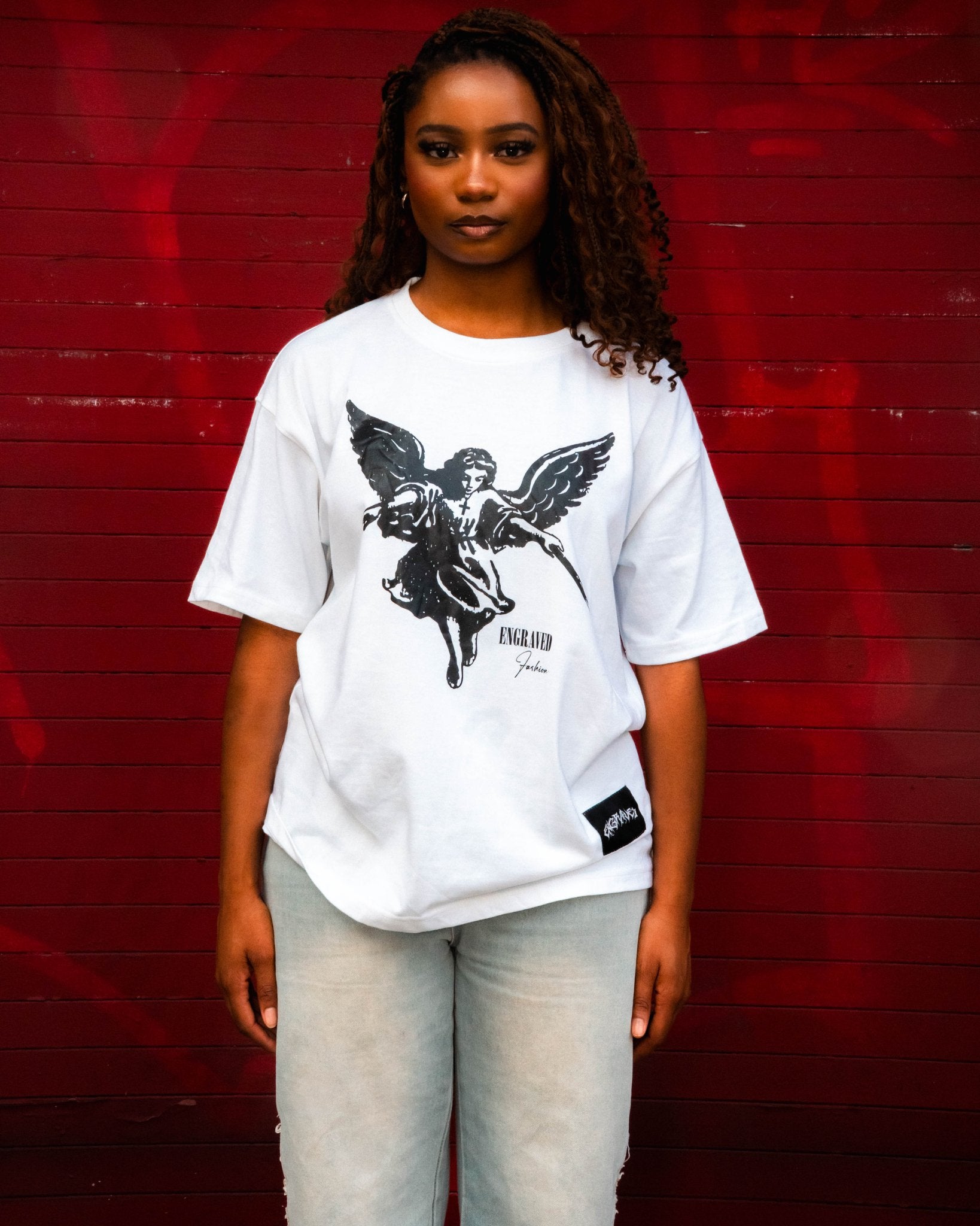 Black "The Guardian" Tee - Engraved