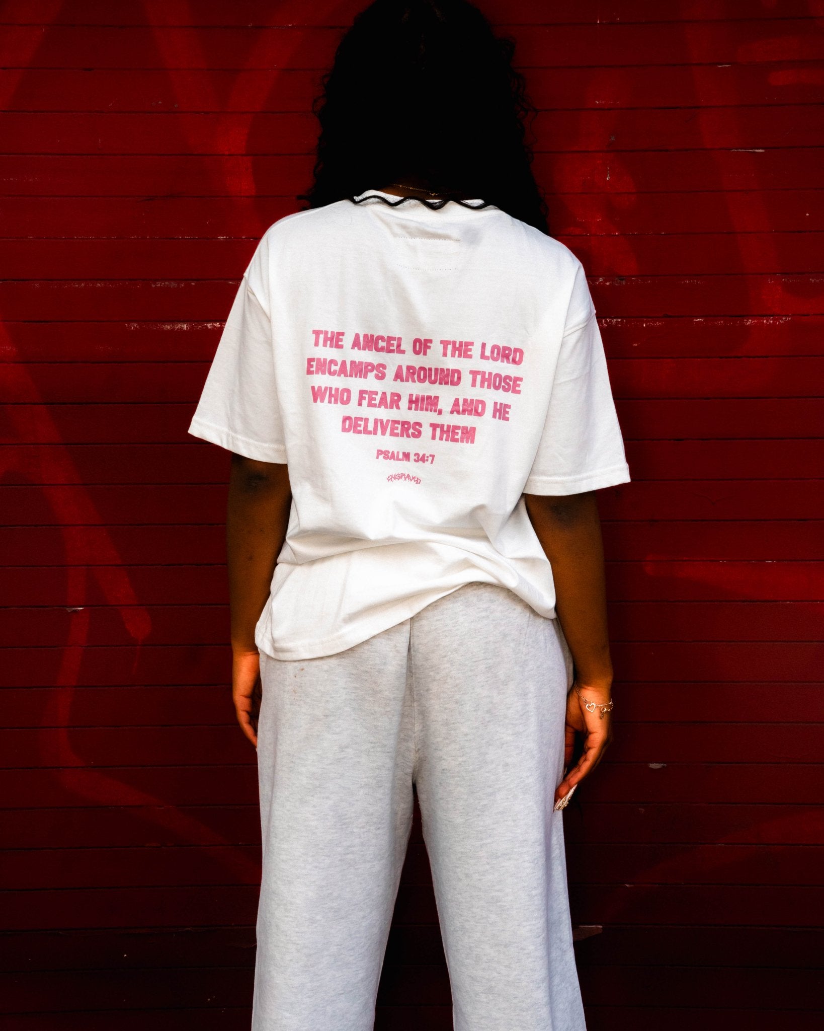 Pink "The Guardian" Tee - Engraved