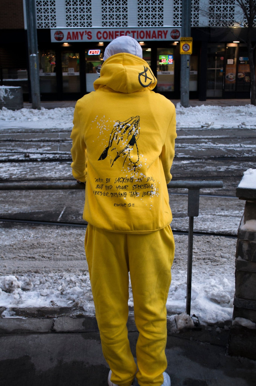 Yellow 'Devotion' Hoodie - Engraved