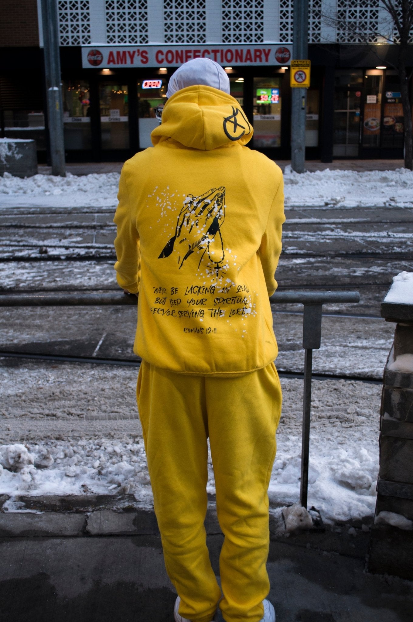 Yellow 'Devotion' Hoodie - Engraved