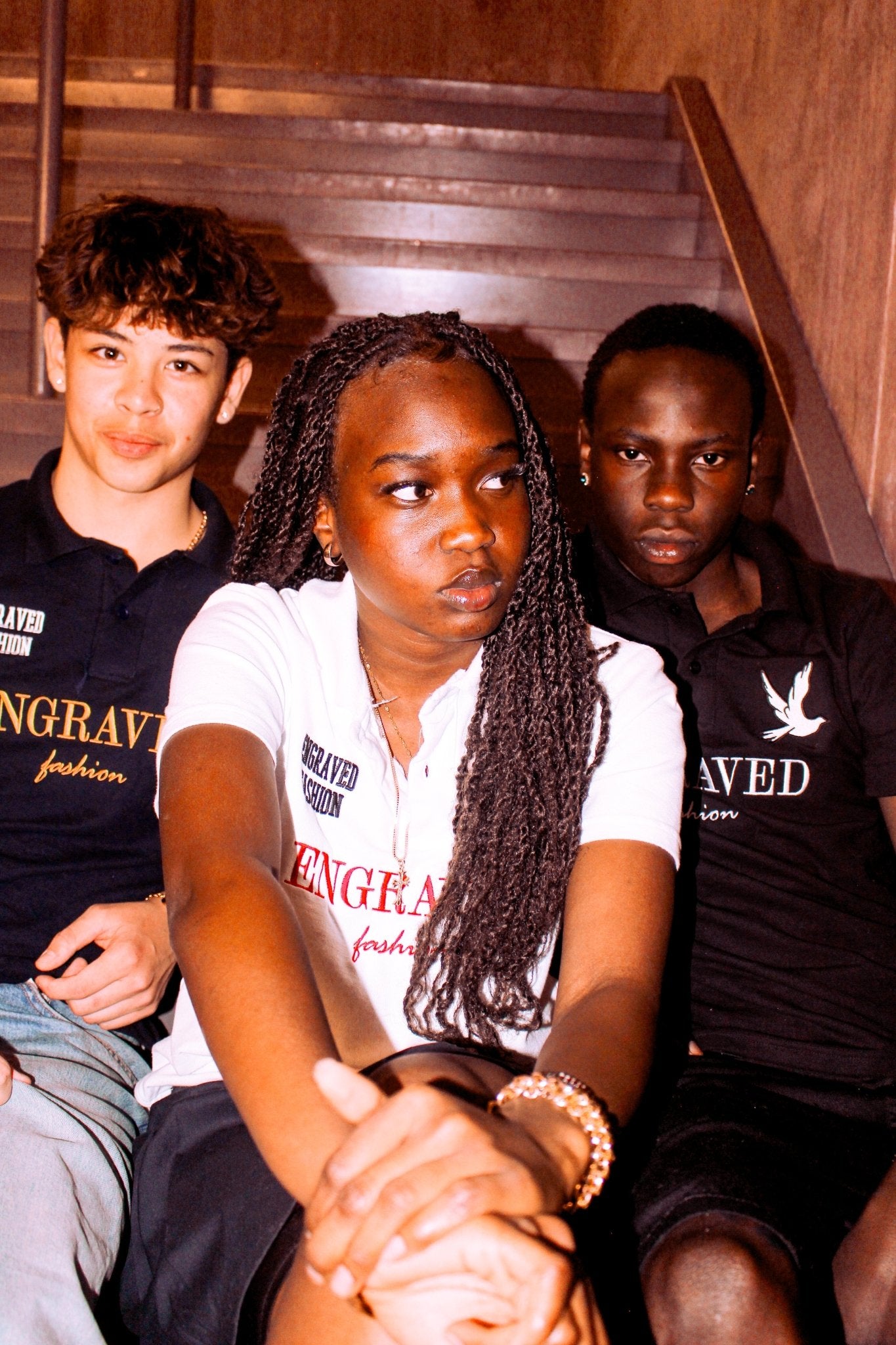 Black "Engraved Fashion" Polo - Engraved