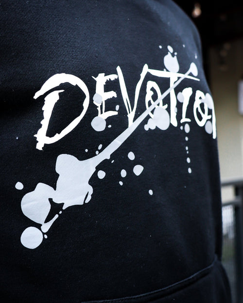 Black 'Devotion' Hoodie - Engraved