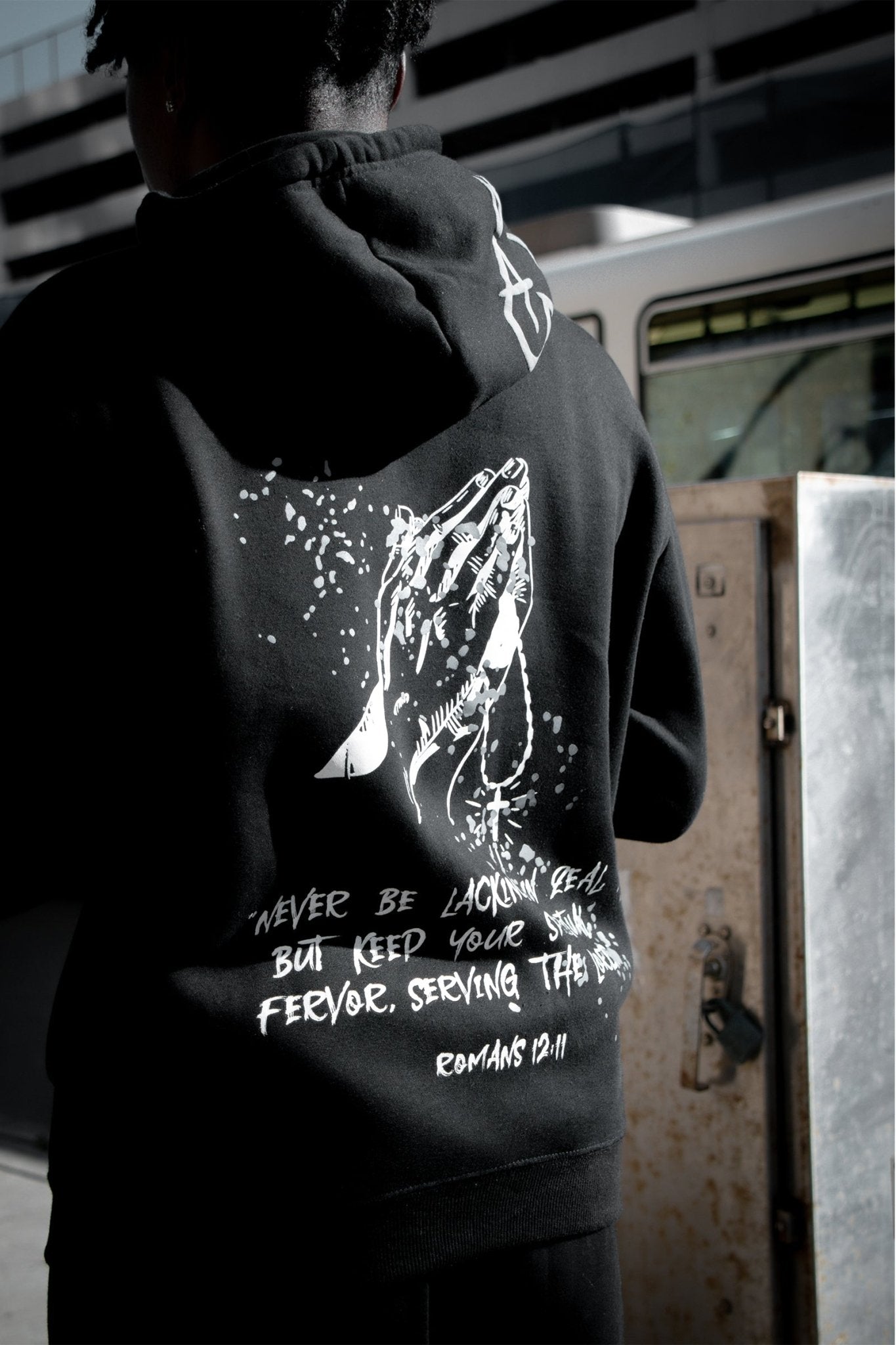 Black 'Devotion' Hoodie - Engraved