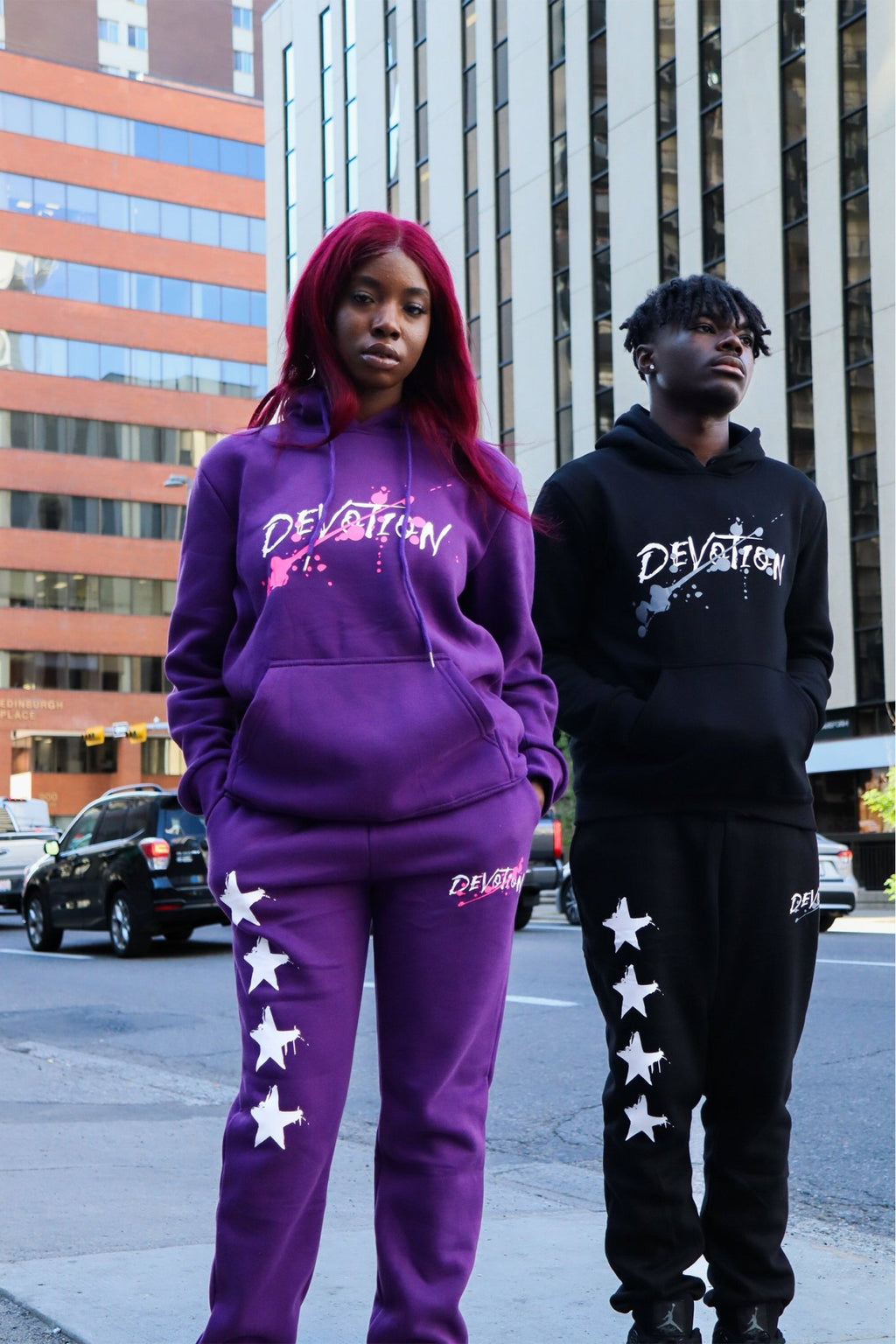 Black 'Devotion' Sweatpant - Engraved
