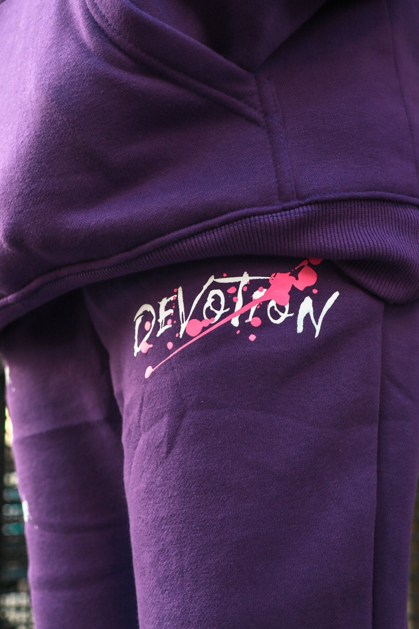 Purple 'Devotion' Sweatpant - Engraved