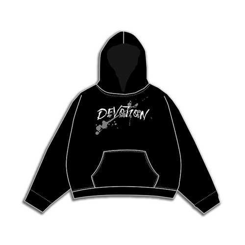 Black "Devotion" Hoodie - Engraved