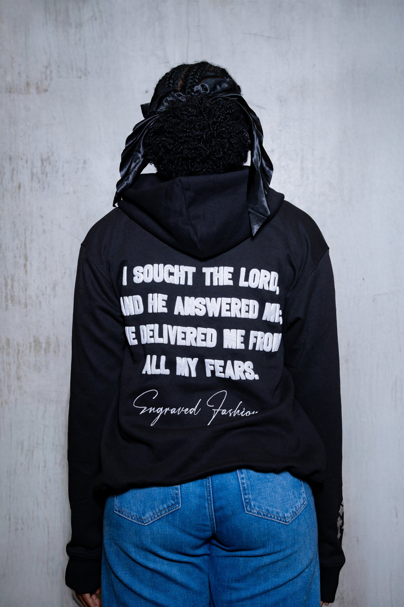 Black 'Faith Over Fear' V2 Zip - Up - Engraved