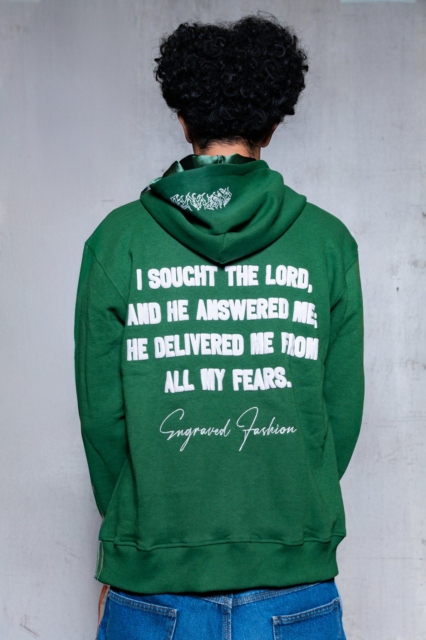 Green 'Faith Over Fear' V2 Zip - Up - Engraved