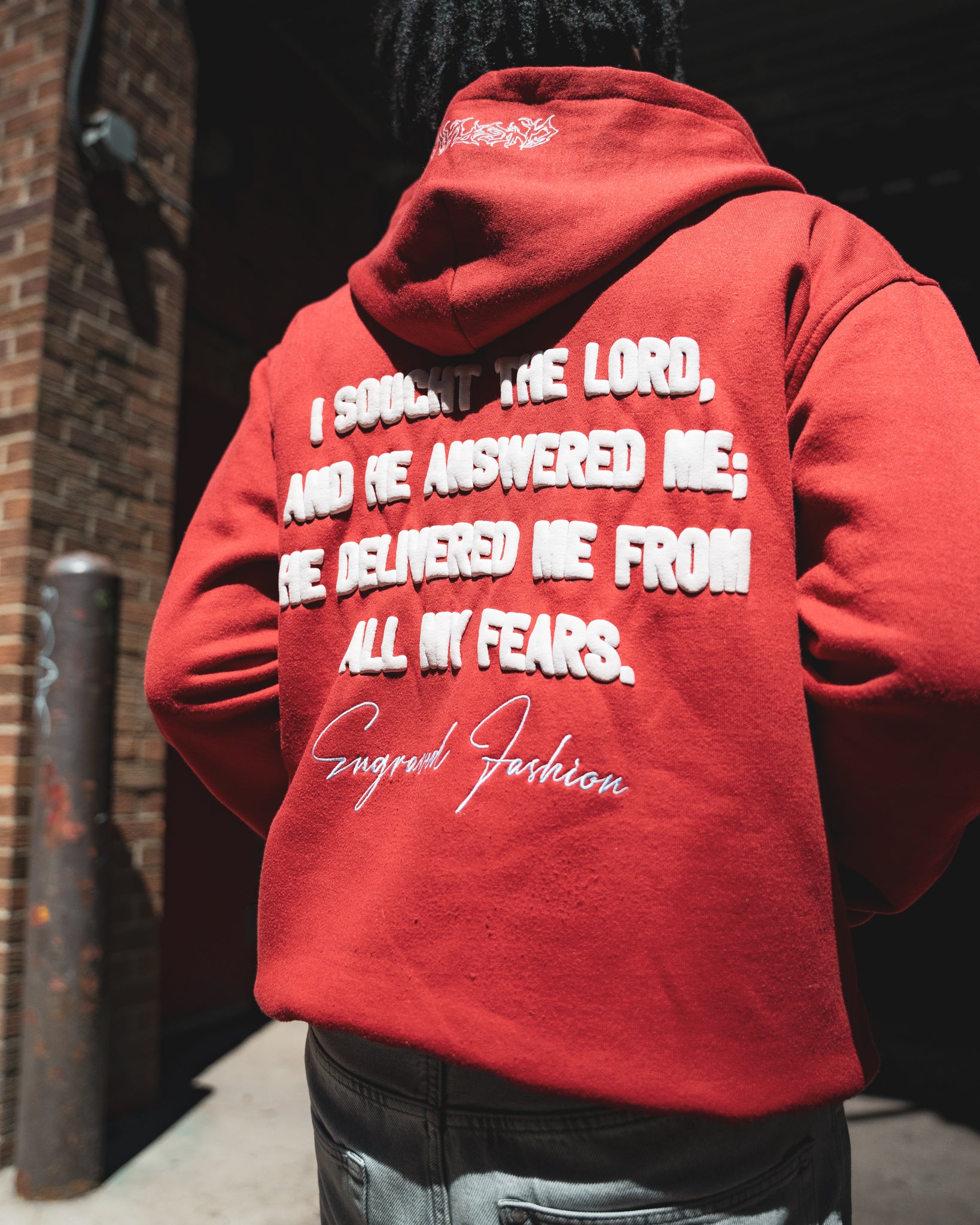 Red 'Faith Over Fear' V2 Zip - Up - Engraved