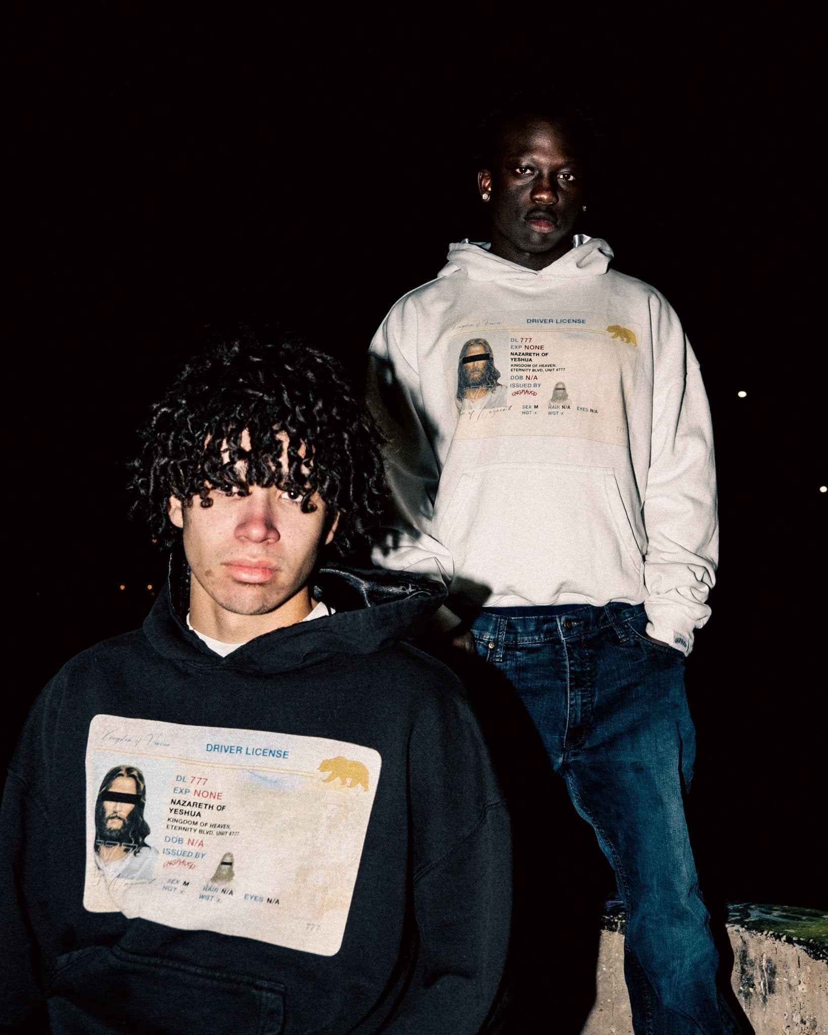 White Driver's License Hoodie - Engraved