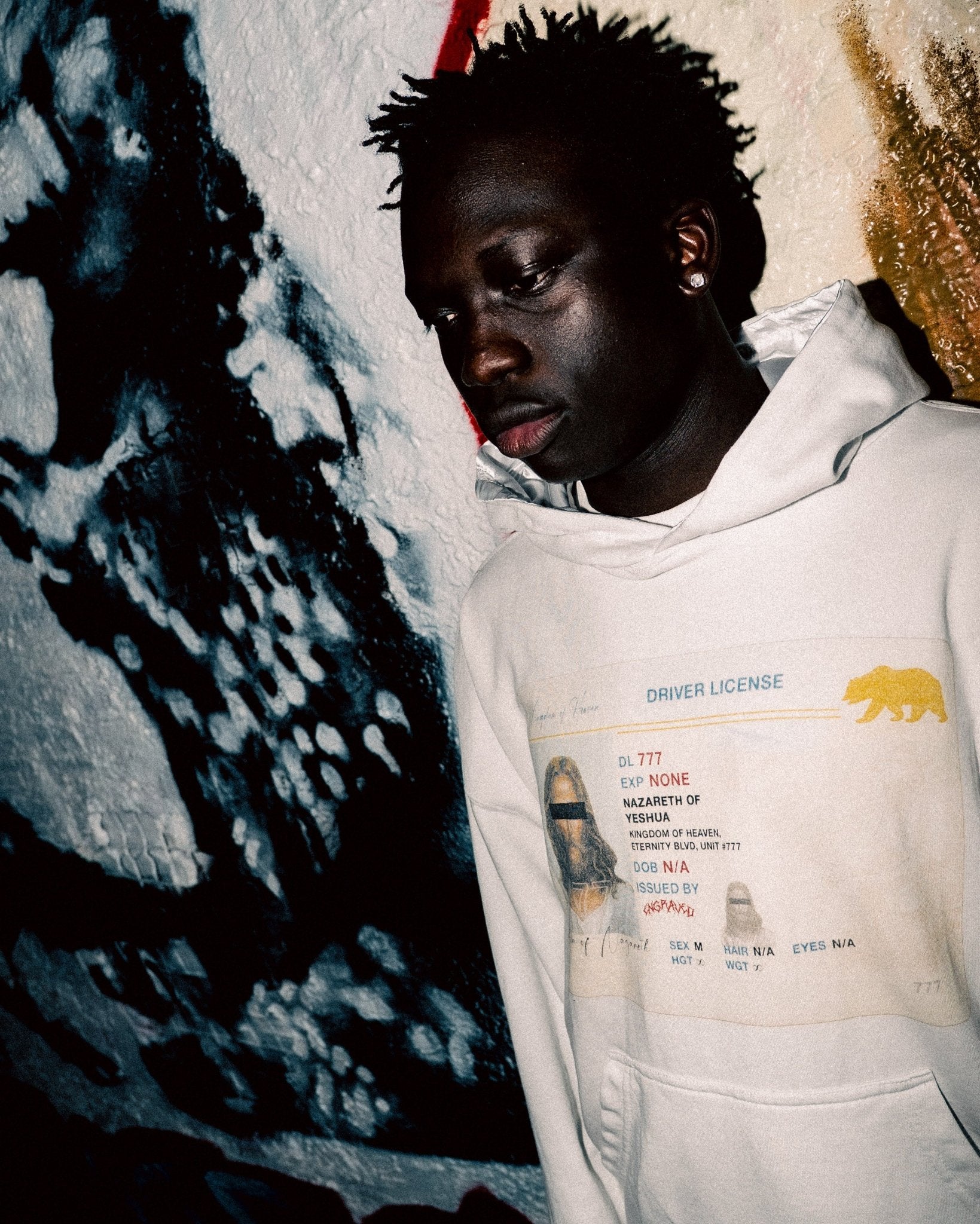 White Driver's License Hoodie - Engraved