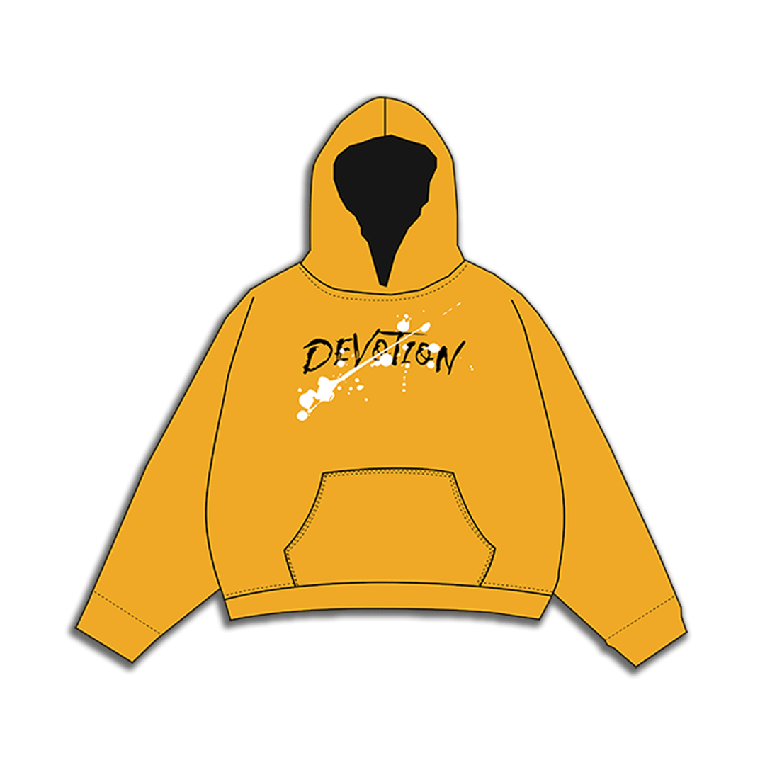 Yellow "Devotion" Hoodie - Engraved