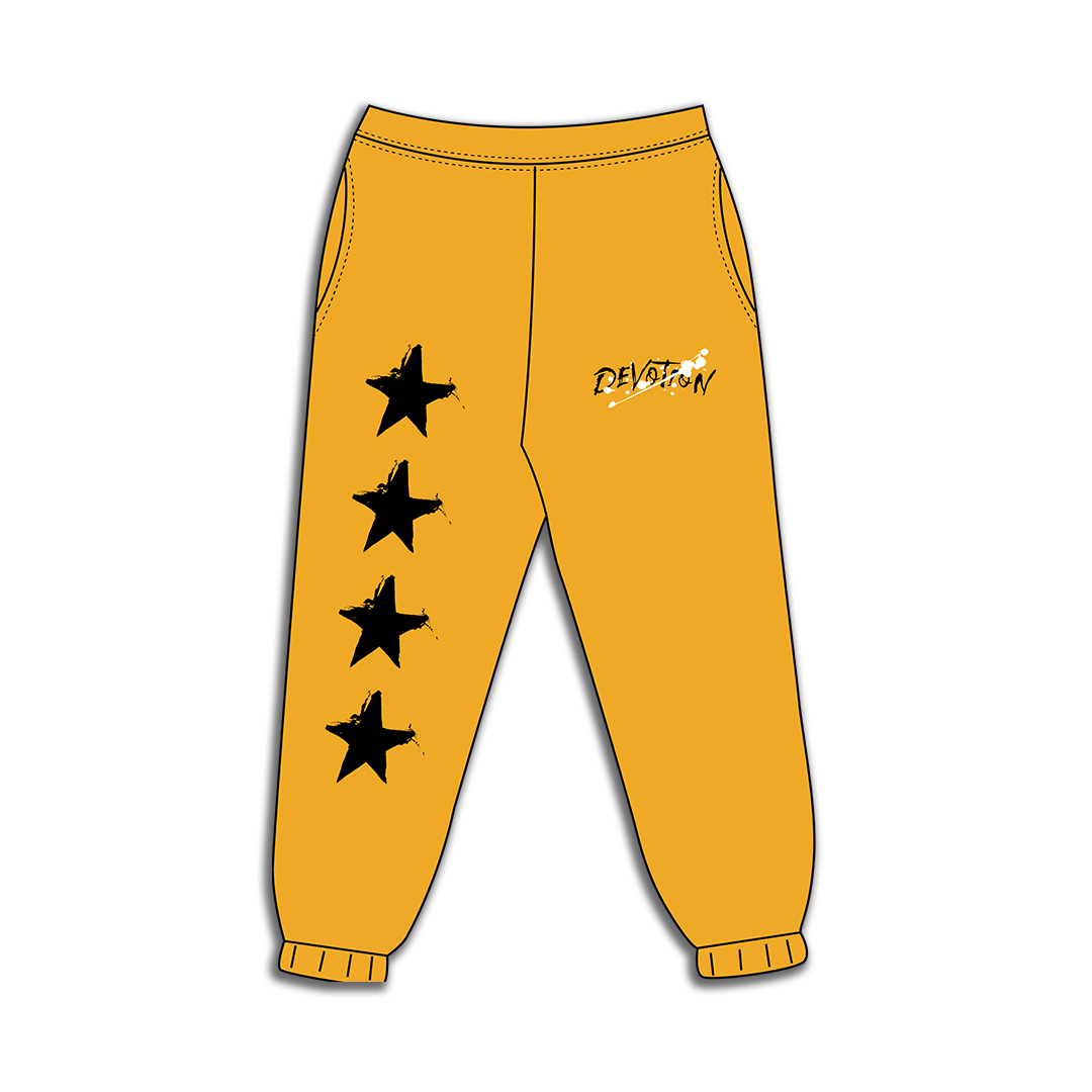 Yellow "Devotion" Sweatpant - Engraved